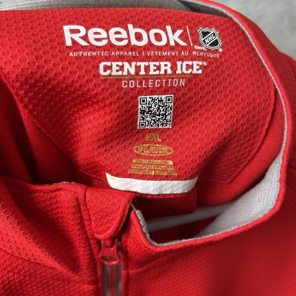 NHL Washington Capitals Reebok Center Ice Mens 1/4 Zip sweatshirt size 2XL